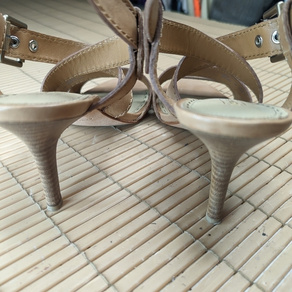 Coach "Rapture" Open Toe criss cross brown leather strap Slingback Sandal Shoe S - Picture 5 of 10